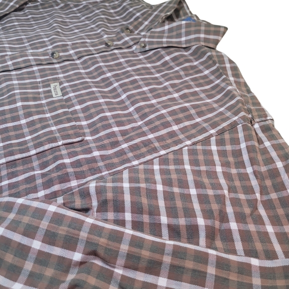 Pendleton Men's Large Brown Windowpane Long Sleeve Button Down Casual Comfy - Picture 2 of 8